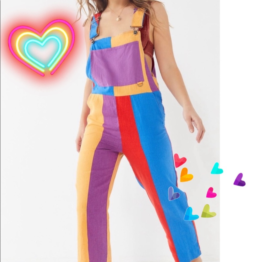 UO Willie Linen Overalls 🌈